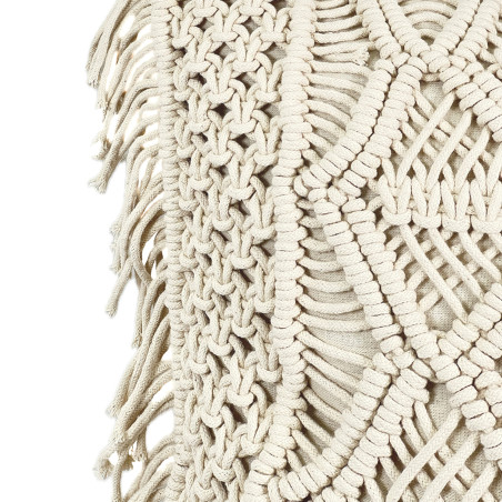 Cojín 45x45cm macrame crudo