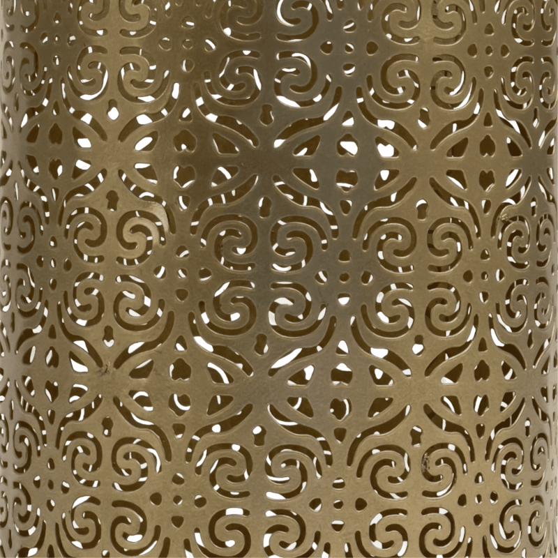 Portavelas Dorado 12x12x18,5cm - Elegante Decoración