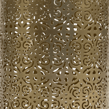 Portavelas dorado 12x12x18,5cm