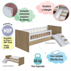 Cama 1 plaza Affeto 190x90cm 2