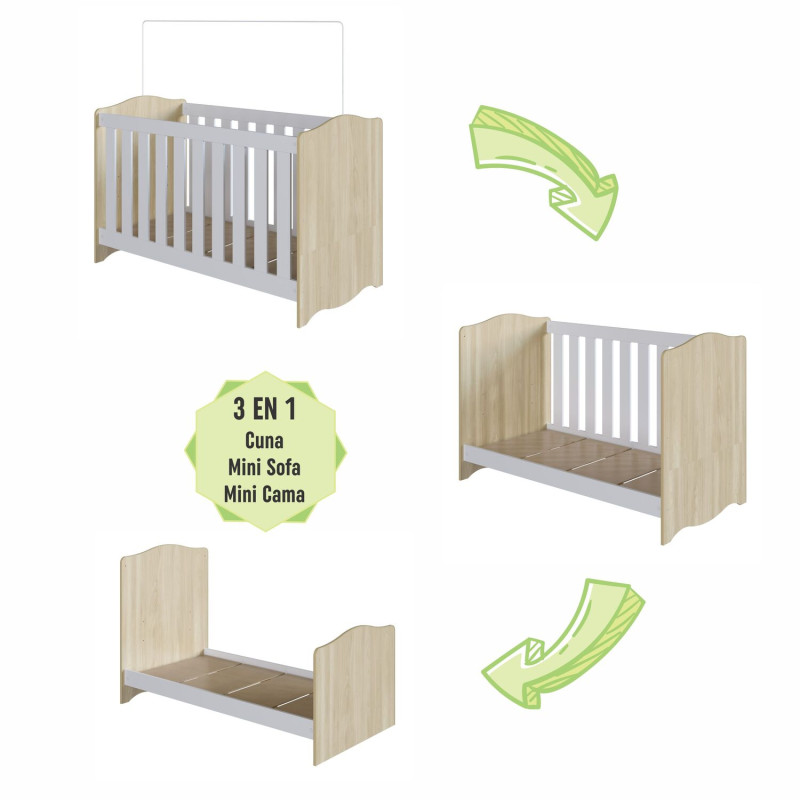 Cuna Encanto 3 en 1 - Ajustable y Segura para tu Bebé