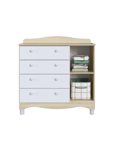 Cómoda Encanto 4 Cajones 1 Puerta - Mueble Infantil Versátil 2