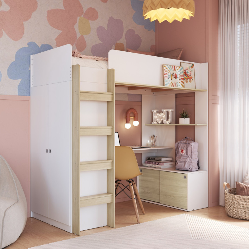Cama Elevada Multifuncional 1 Plaza 190x90cm - Dormitorio