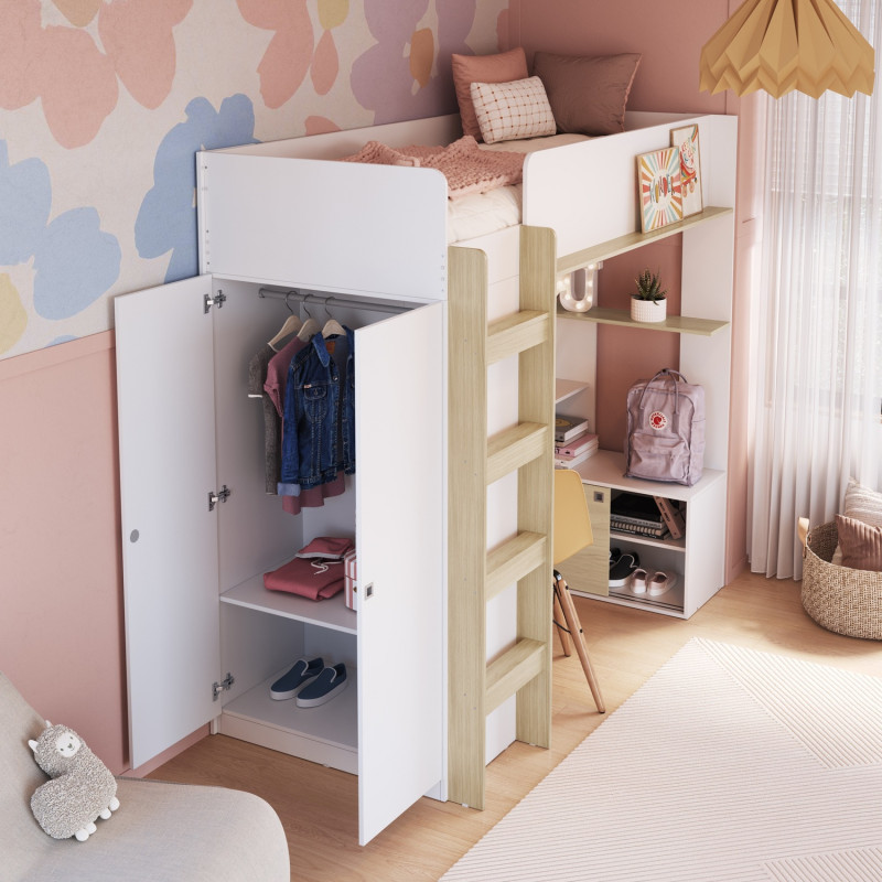 Cama Elevada Multifuncional 1 Plaza 190x90cm - Dormitorio