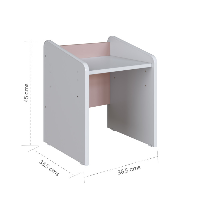 Escritorio Infantil con Silla Le Petit Blanco-Rosa | Muebles