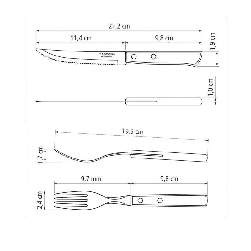 Juego para asado 14 pzas