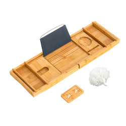 Bandeja extensible para bañera bambú
