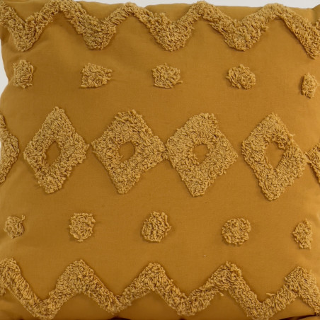Cojín 30x50cm algodón textura amarillo