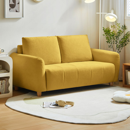 Sofá 2 cuerpos Texas mostaza