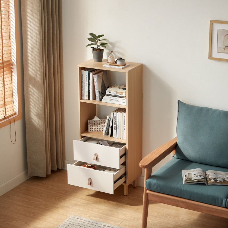 Estante 2 Cajones Mila 119cm - Mueble Moderno para Living