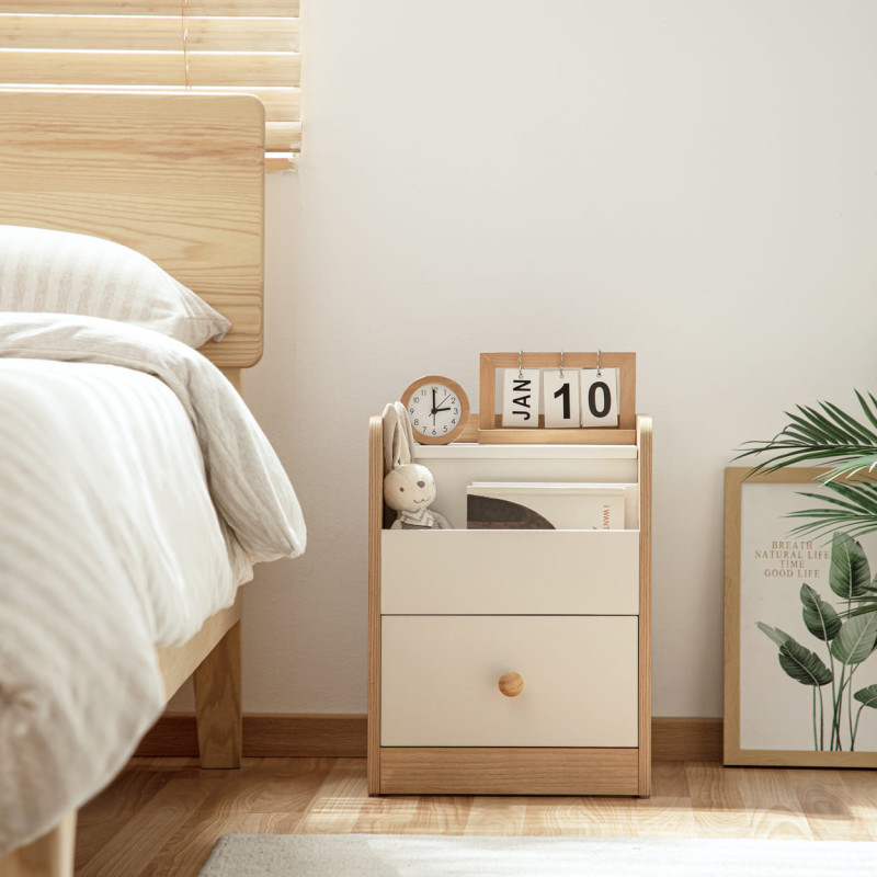 Velador Marcus 2 Cajones - Mueble Moderno para Dormitorio