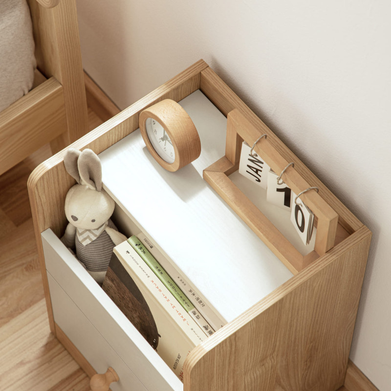 Velador Marcus 2 Cajones - Mueble Moderno para Dormitorio