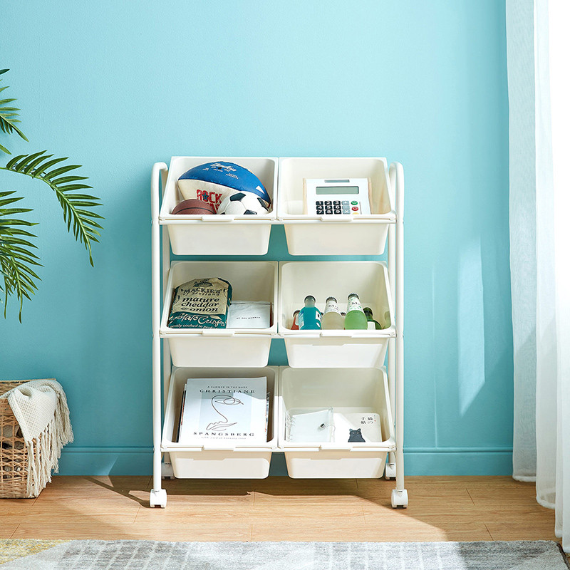 Organizador con Ruedas de Plástico y Cromo - 63x36x86 cm