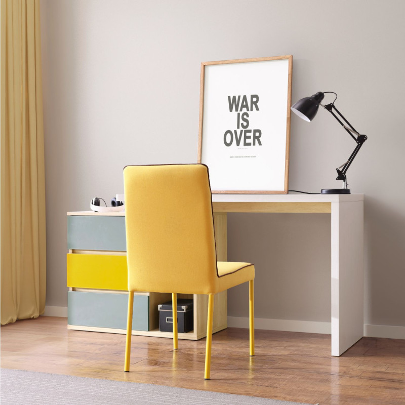 Escritorio Levis 119x80x77 Blanco - Escritorio Moderno