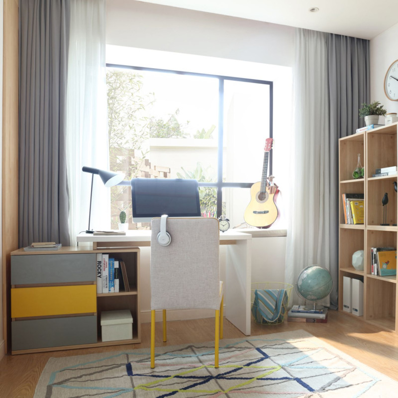 Escritorio Levis 119x80x77 Blanco - Escritorio Moderno