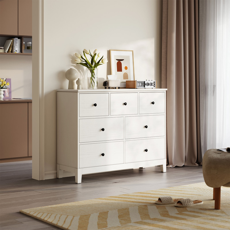 Cómoda Eloísa 7 Cajones - Mueble Organizador para Dormitorio