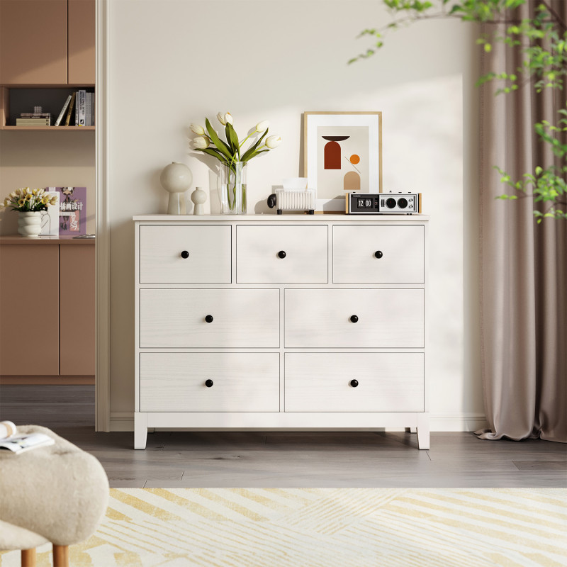 Cómoda Eloísa 7 Cajones - Mueble Organizador para Dormitorio