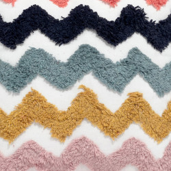 Cojín 40x40cm kids zigzag azul 2