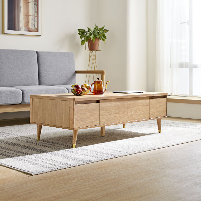 Mesa Centro Nápoles - Mesa de Centro Elegante con Cajones