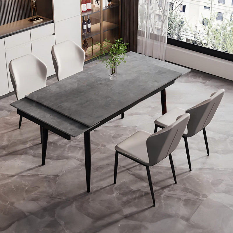Mesa Extensible 6 Puestos Burano Gris - Diseño Contemporáneo