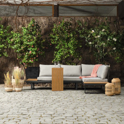 Juego living terraza seccional Anto + mesa 2