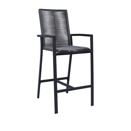 Silla Bar Terraza 58,5X65X105 gris c/cordón Fairfield