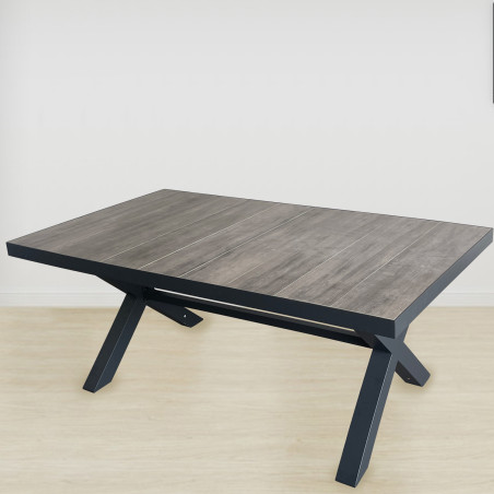 Mesa terraza Ravello cerámica gris 180cm
