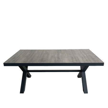 Mesa terraza Ravello cerámica gris 180cm