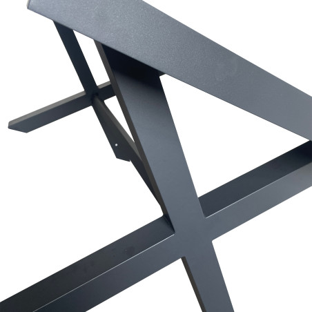 Mesa terraza Ravello cerámica gris 180cm