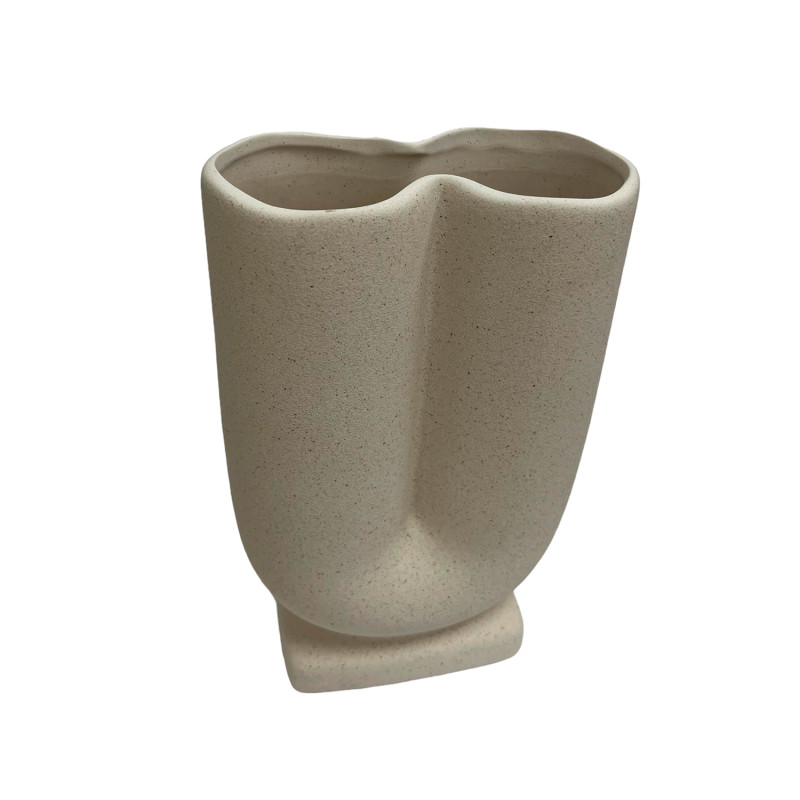 Florero Cerámica Tubular 12.5x20.3cm - Decoración Hogar