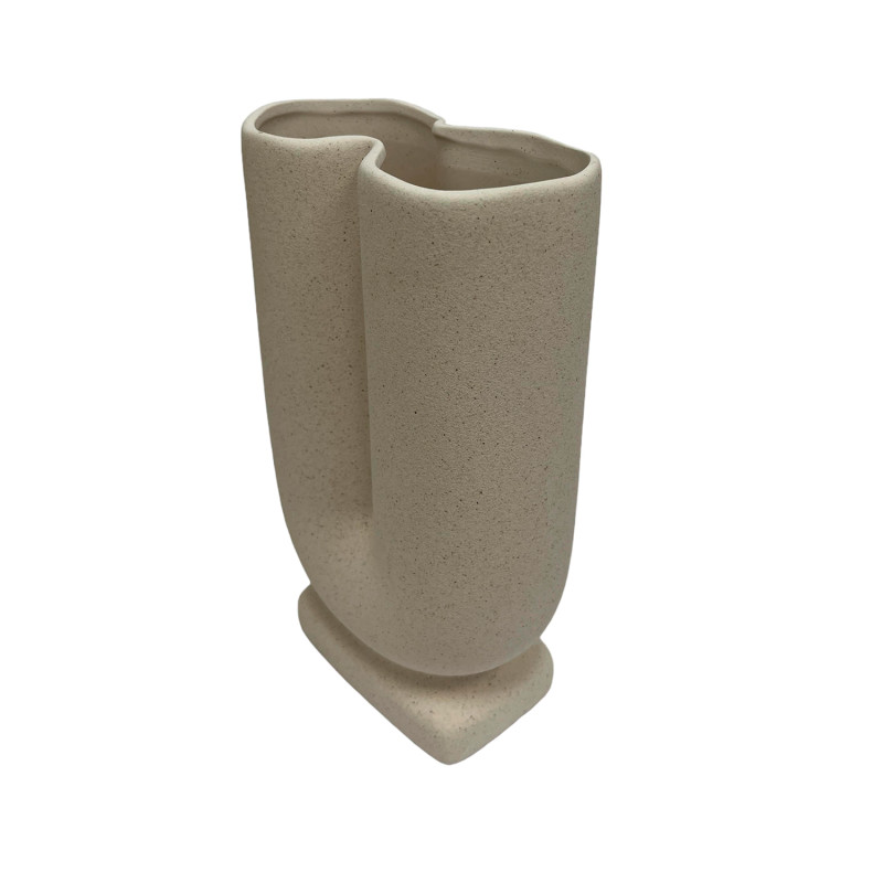 Florero Cerámica Tubular 12.5x20.3cm - Decoración Hogar