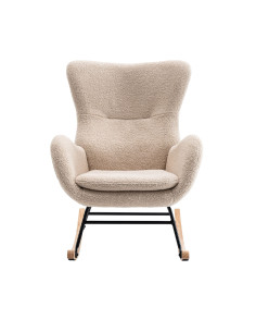 Silla mecedora Corinna beige