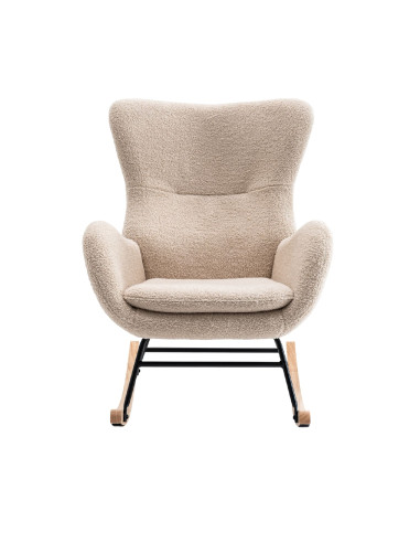 Silla Mecedora Corinna Beige - Diseño Contemporáneo y Elegante
