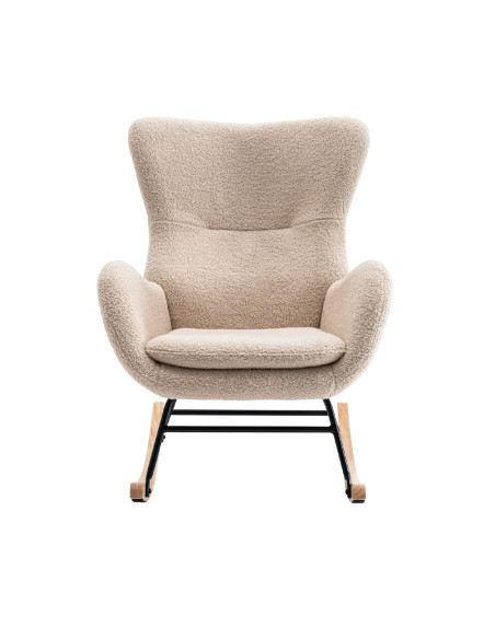 Silla Mecedora Corinna Beige - Diseño Contemporáneo y Elegante