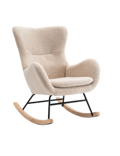 Silla Mecedora Corinna Beige - Diseño Contemporáneo y Elegante 2