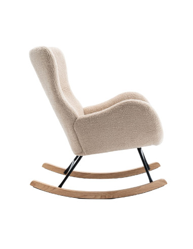 Silla Mecedora Corinna Beige - Diseño Contemporáneo y Elegante