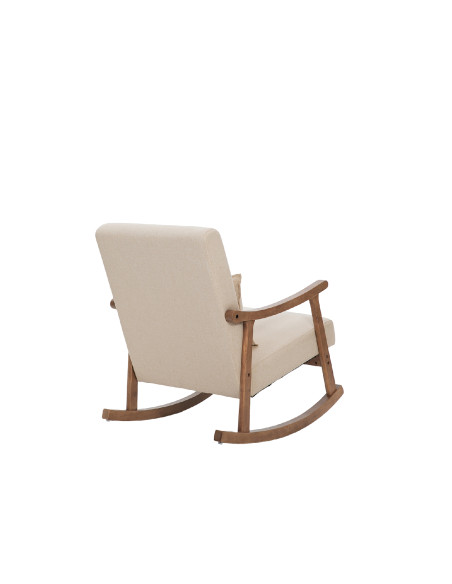 Silla Mecedora Jane Beige - Mueble de Living Moderno y Cómodo