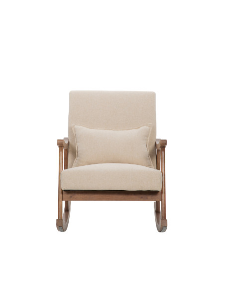 Silla Mecedora Jane Beige - Mueble de Living Moderno y Cómodo