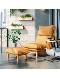 Sofá 1 cuerpo + ottoman Leo amarillo 2