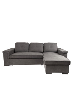 Sofá seccional Beatrice gris oscuro