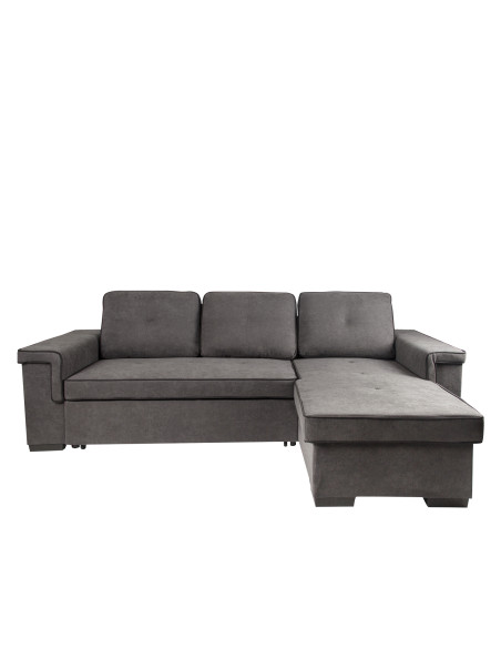 Sofá seccional Beatrice gris oscuro