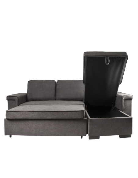 Sofá seccional Beatrice gris oscuro