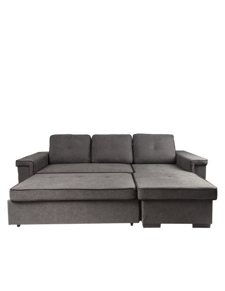 Sofá seccional Beatrice gris oscuro