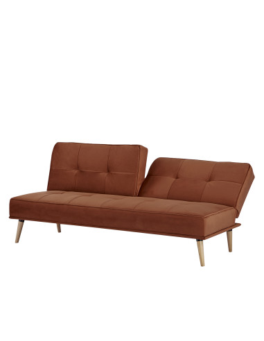 Futón Bergen Naranjo 3 Cuerpos - Mueble Versátil para Living
