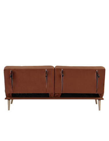 Futón Bergen Naranjo 3 Cuerpos - Mueble Versátil para Living