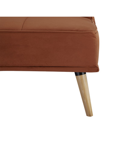 Futón Bergen Naranjo 3 Cuerpos - Mueble Versátil para Living