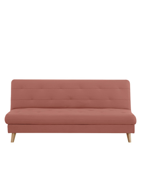 Futón con almacenaje Argis rosado