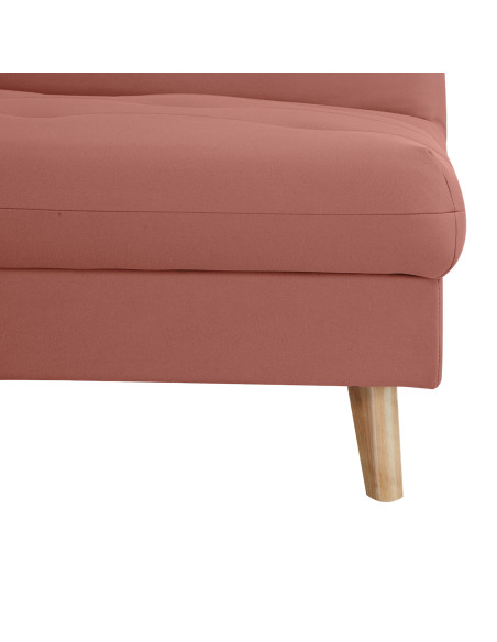 Futón con almacenaje Argis rosado