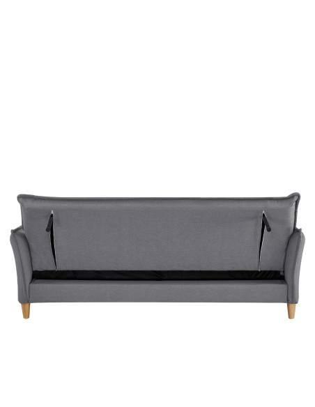 Futón con almacenaje Narvik gris oscuro
