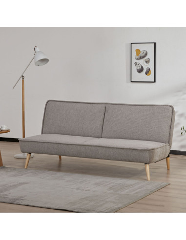 Futón Kiruna Gris 3 Cuerpos para Living - DKo Home